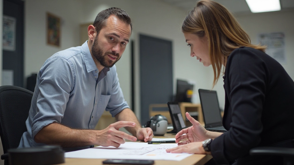 Instructor providing one-on-one feedback on design work during mentoring session