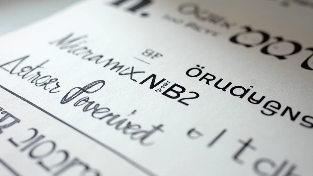 Close-up of serif and sans-serif font specimens displayed on white background showing typographic hierarchy and contrast