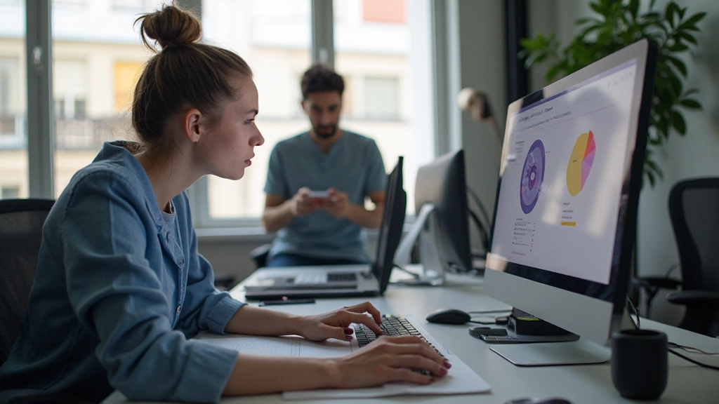 User testing session with participant using prototype on computer while designer observes